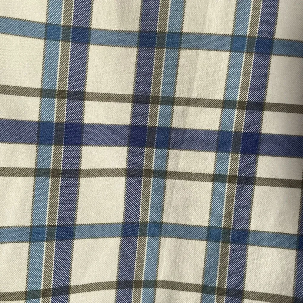 Adidas Shorts Men's Size 33 Blue Tan Plaid Golf Chino Polyester 10.5